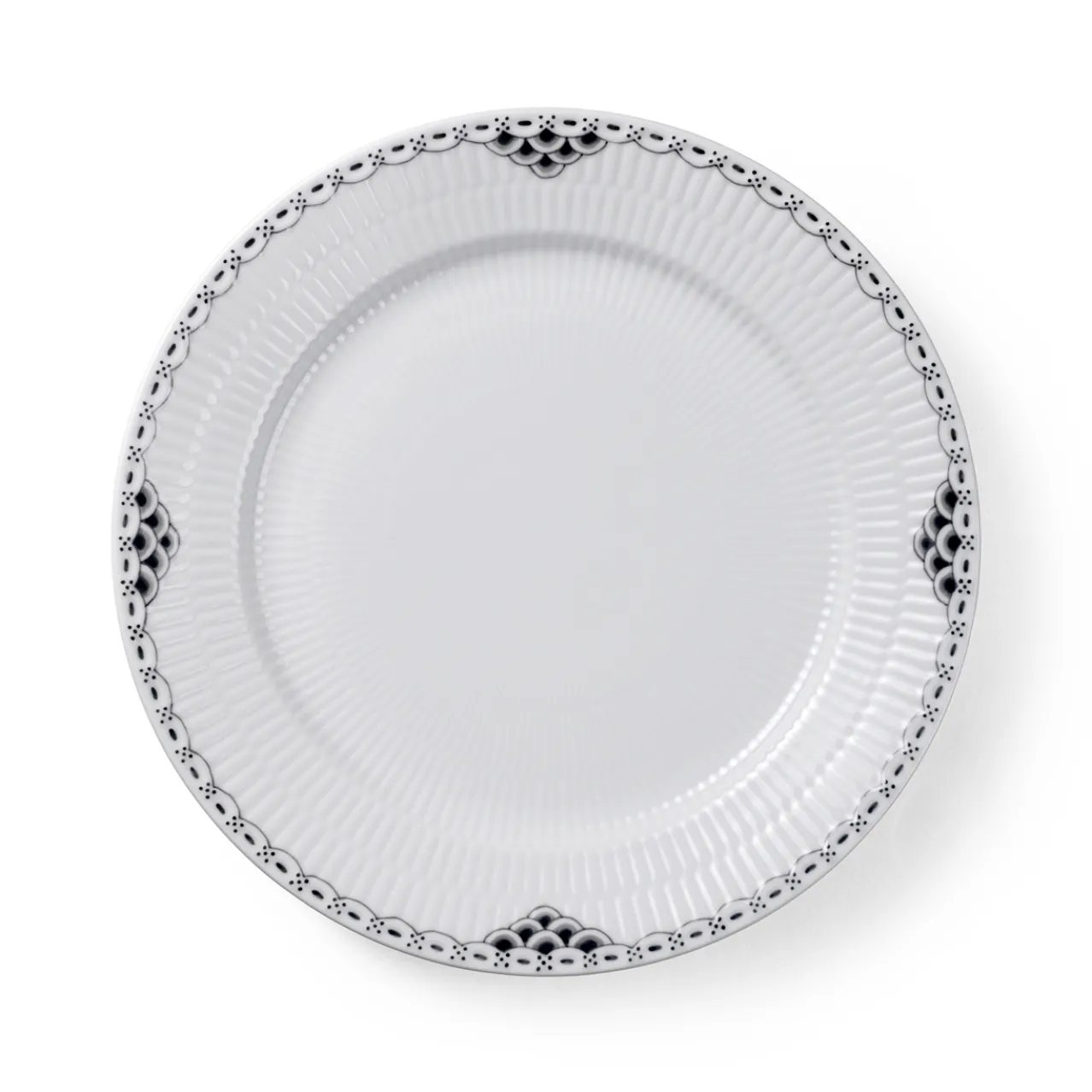 Black Lace Plate, 27 cm