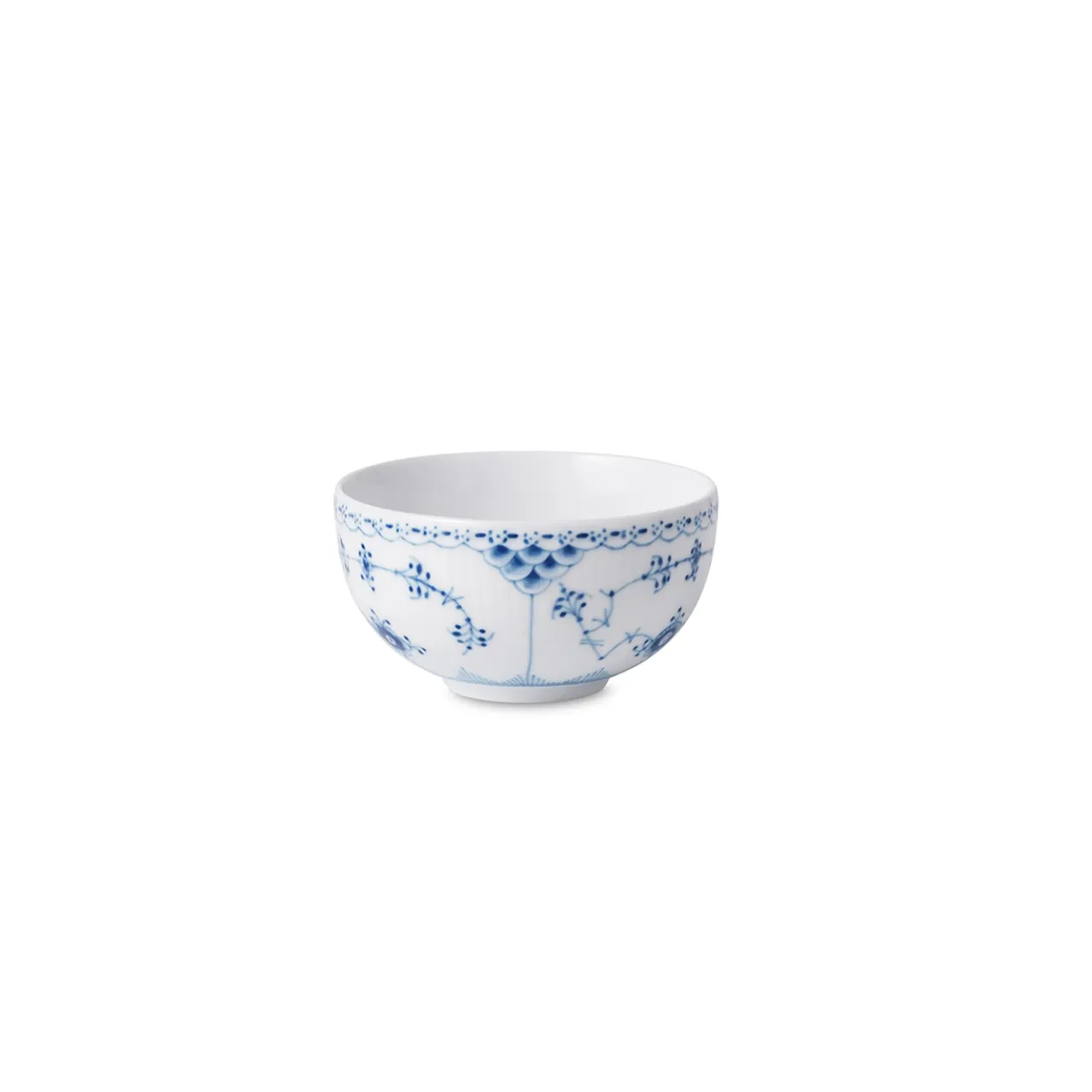Blue Fluted Half Lace Bowl, 35 cl