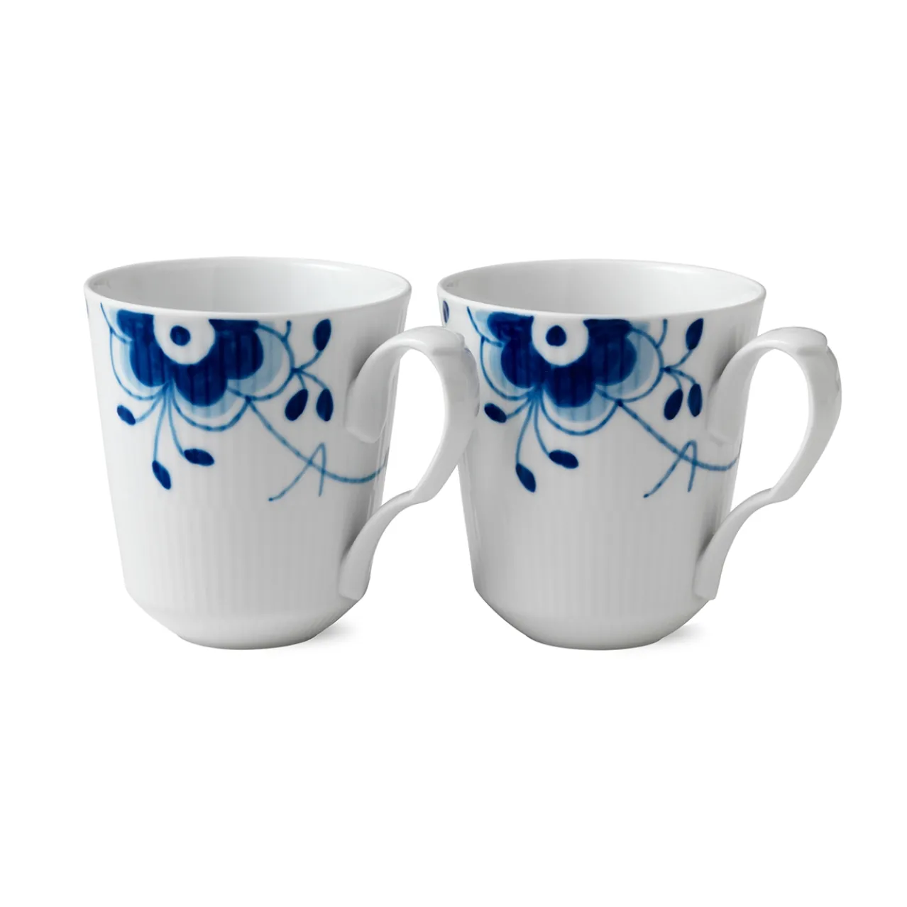 Blue Fluted Mega Cup, 38 cl, 2 pcs