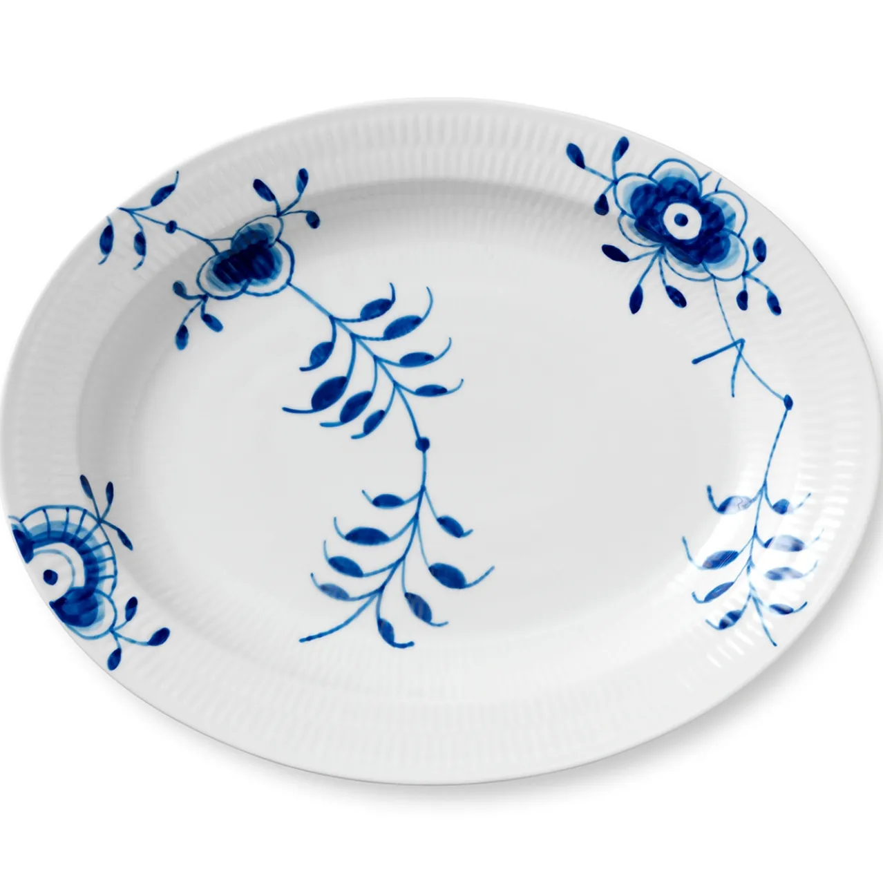 Blue Fluted Mega Dish, 36.5 cm