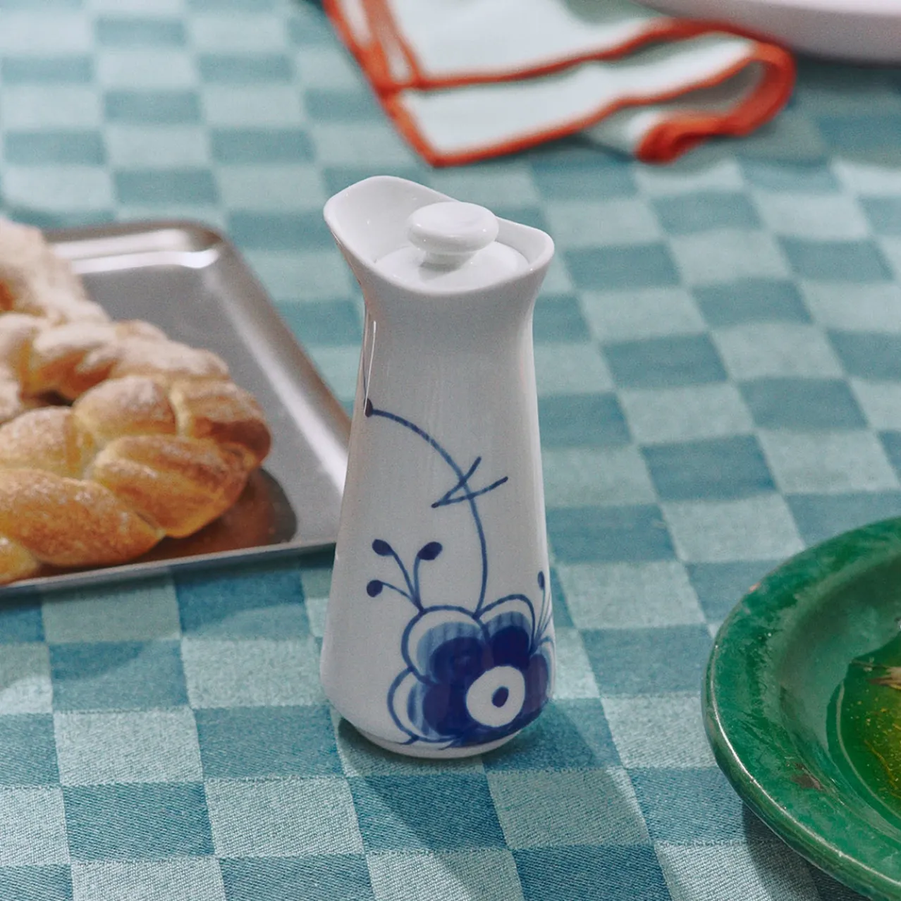 Blue Fluted Mega Oil and Vinegar Bottle, 13.5 cm