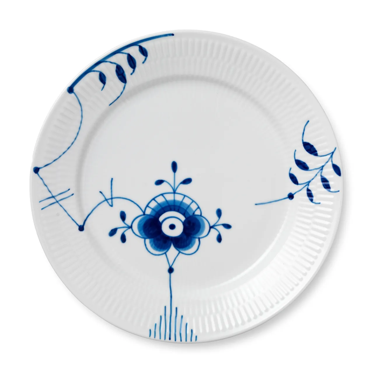Blue Fluted Mega Plate, Decoration 6, 27 cm