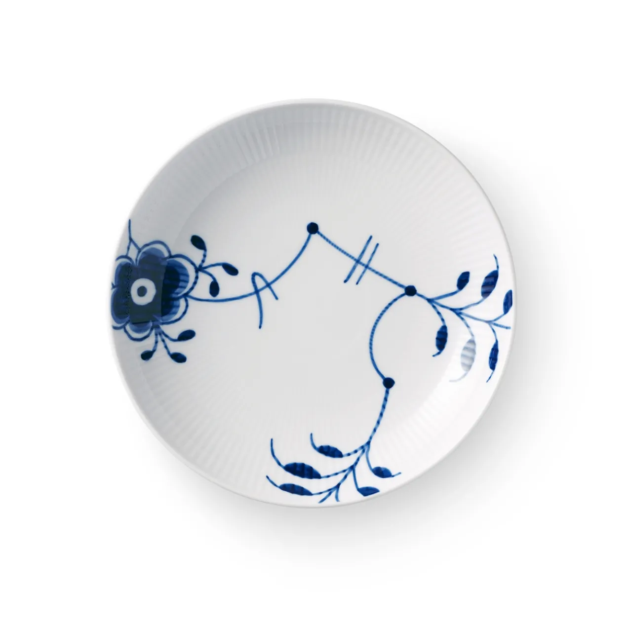 Blue Fluted Mega Shallow Bowl, 20 cm