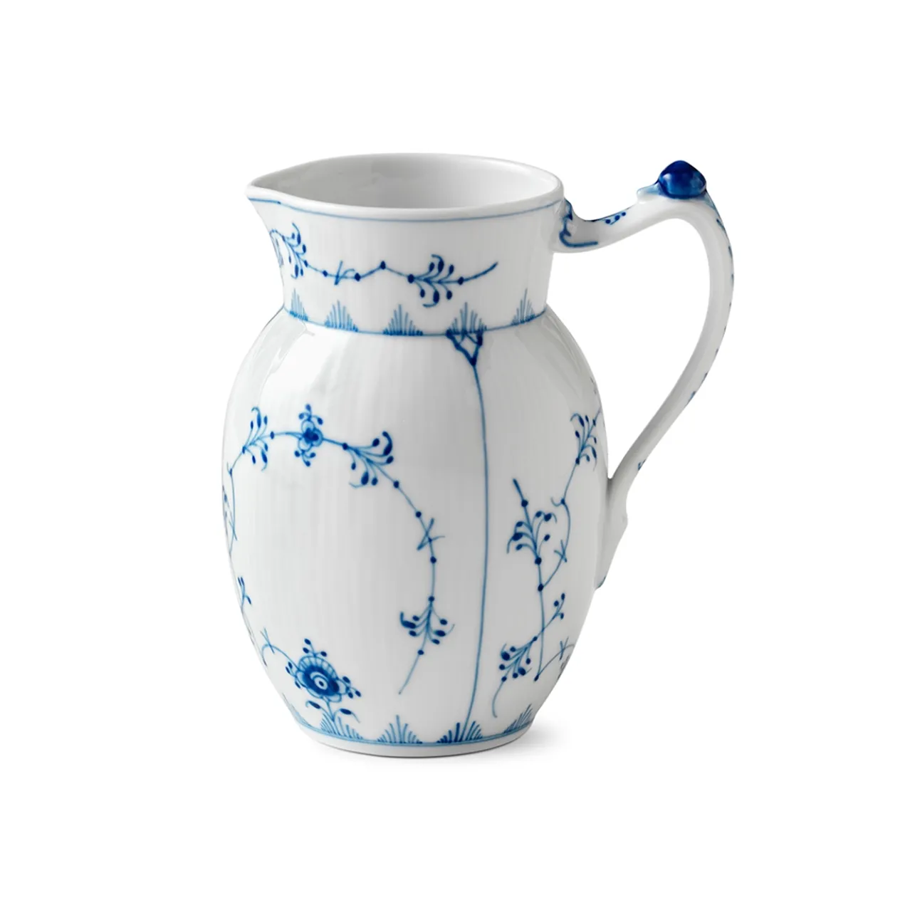 Blue Fluted Plain Jug, 90 cl