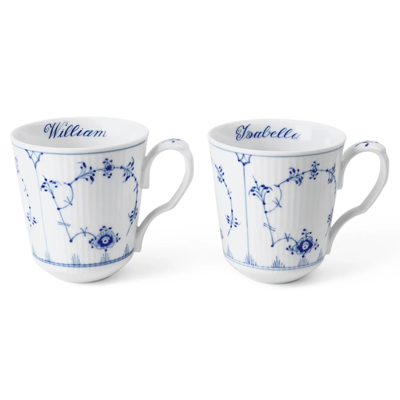 Blue Fluted Plain Cup, Bespoke, 37 cl, 2 pcs