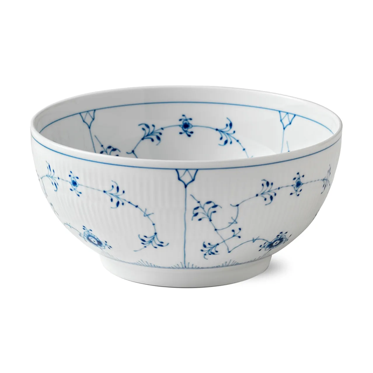 Blue Fluted Plain Bowl, 310 cl
