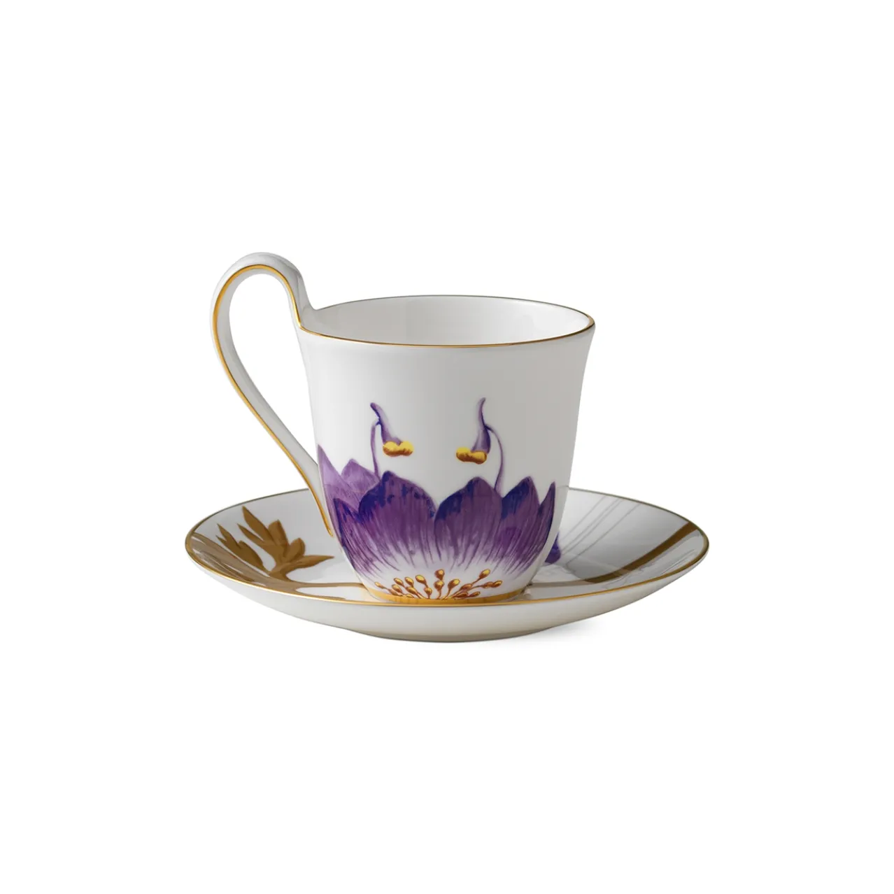 Flora High Handle Cup and Saucer, Pansy, 27 cl