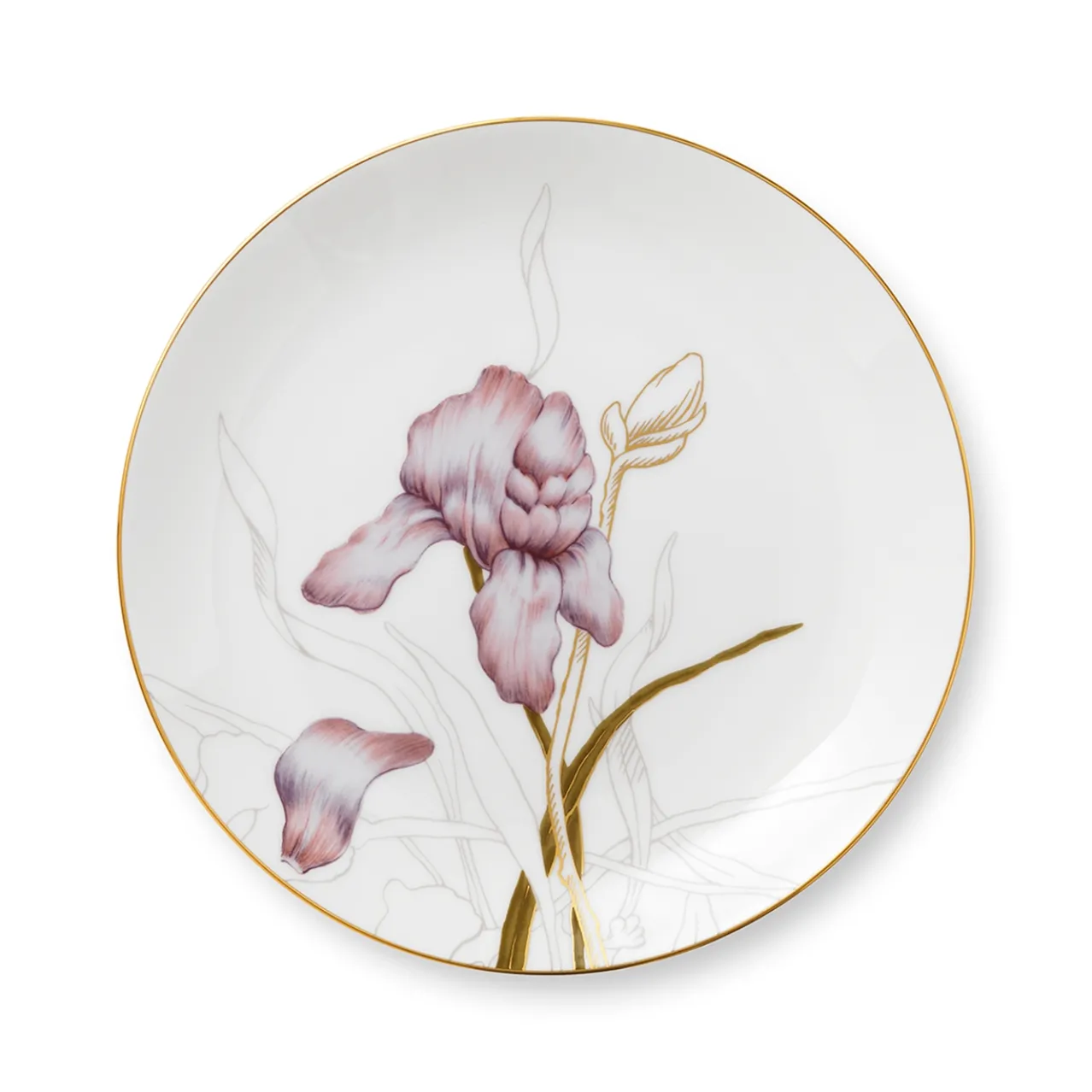 Flora Plate, Iris, 22 cm