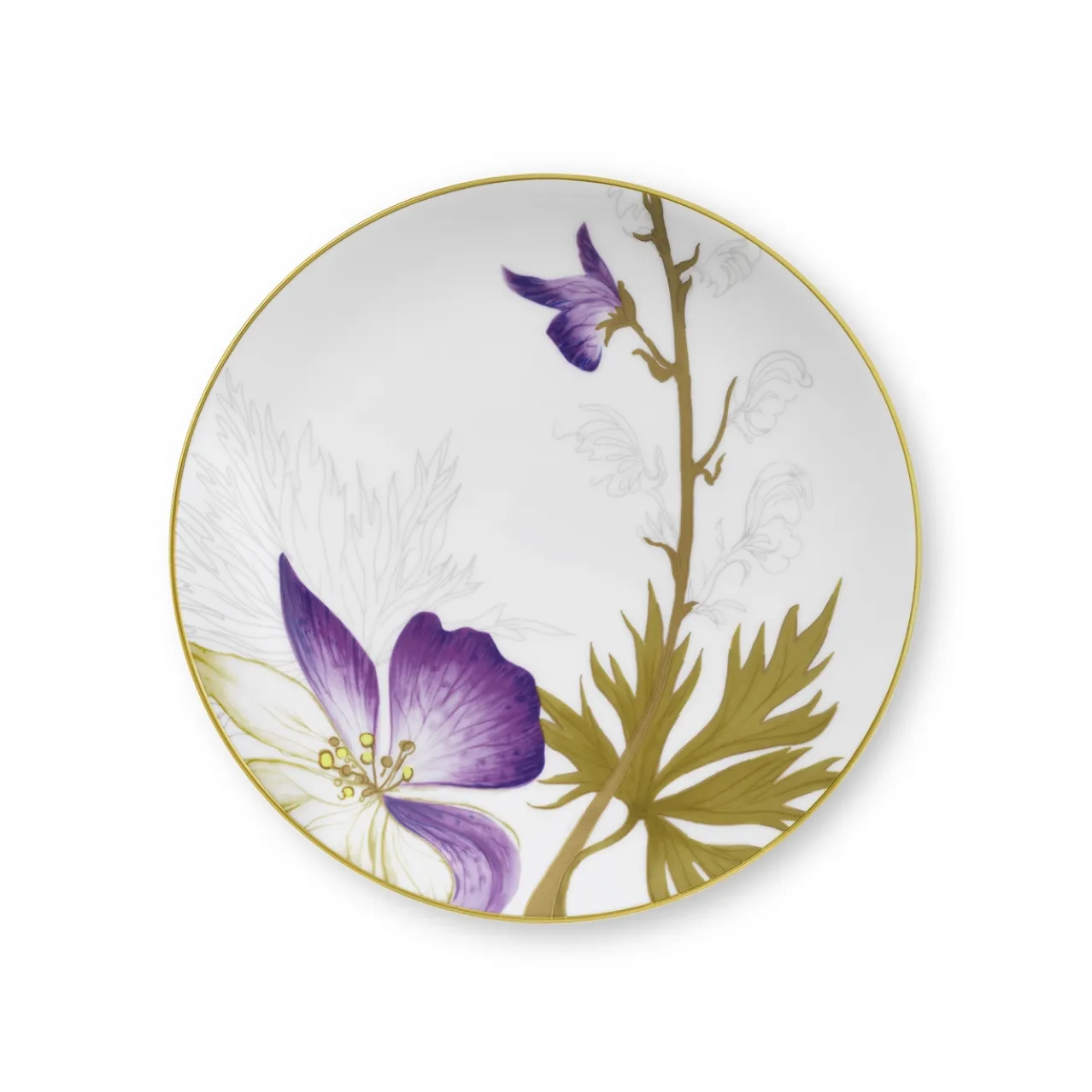 Flora Plate, Pansy, 19 cm
