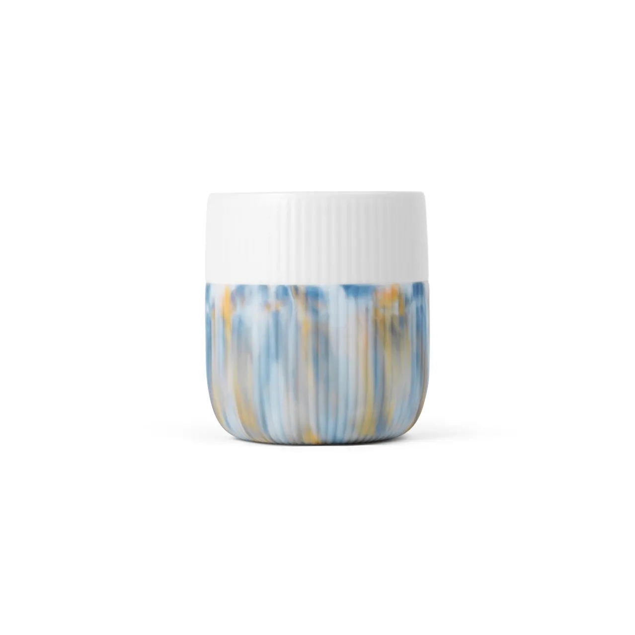 Fluted Contrast Marble Mug, Ocean Mist, 35 cl