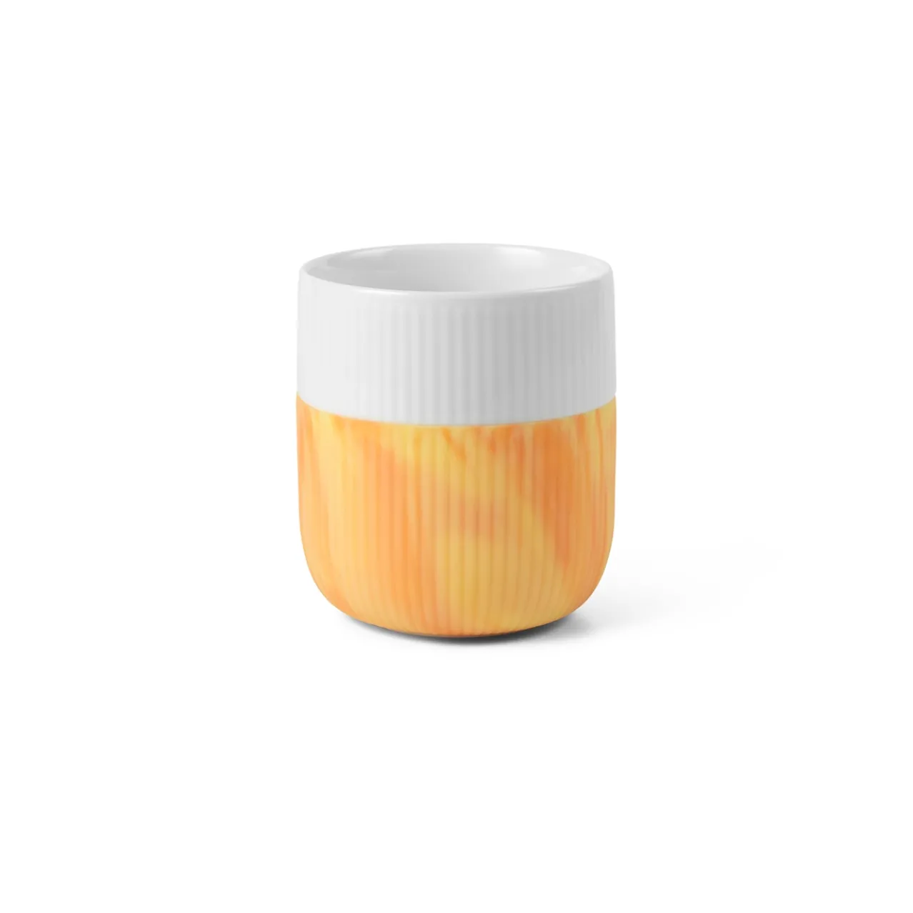 Fluted Contrast Marble Mug, Fiery Yellow, 35 cl