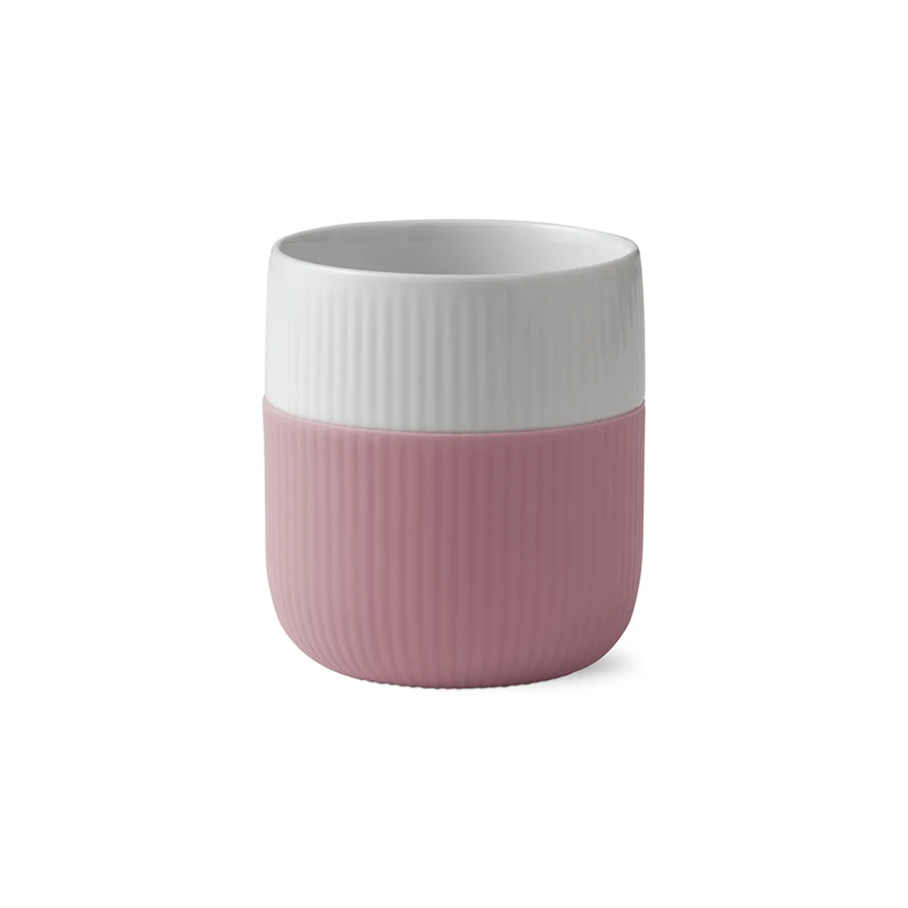 Fluted Contrast Mug, Rose, 35 cl