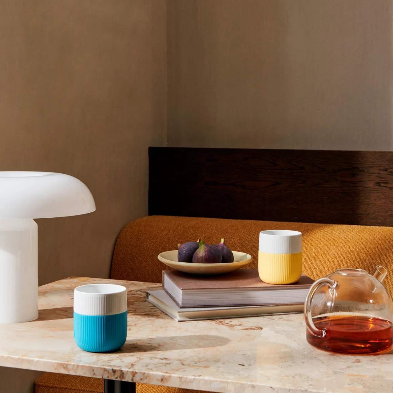 Fluted Contrast Mug, Sunbeam, 35 cl