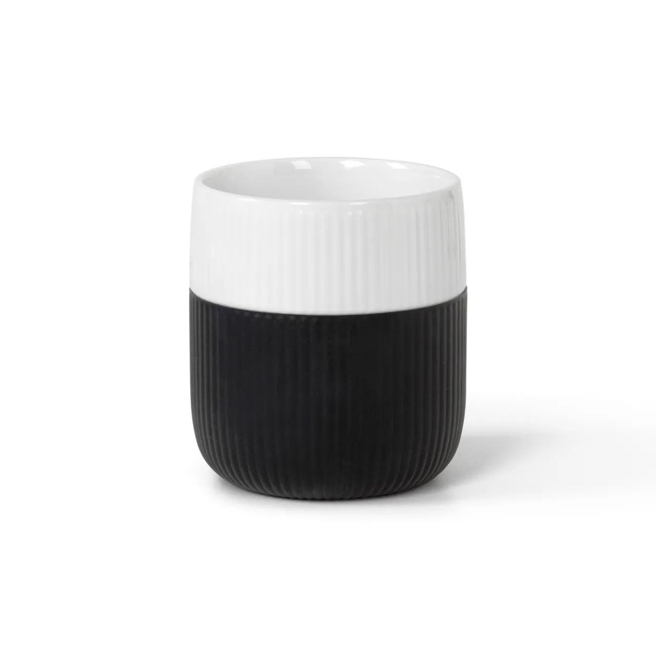 Fluted Contrast Mug, Jet, 35 cl