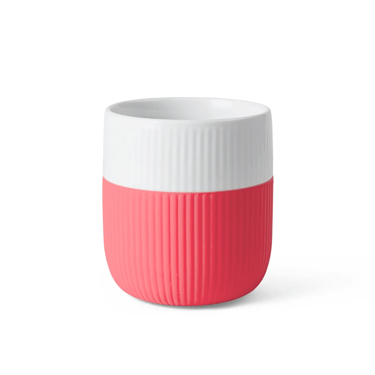 Fluted Contrast Mug, Hibiscus, 35 cl
