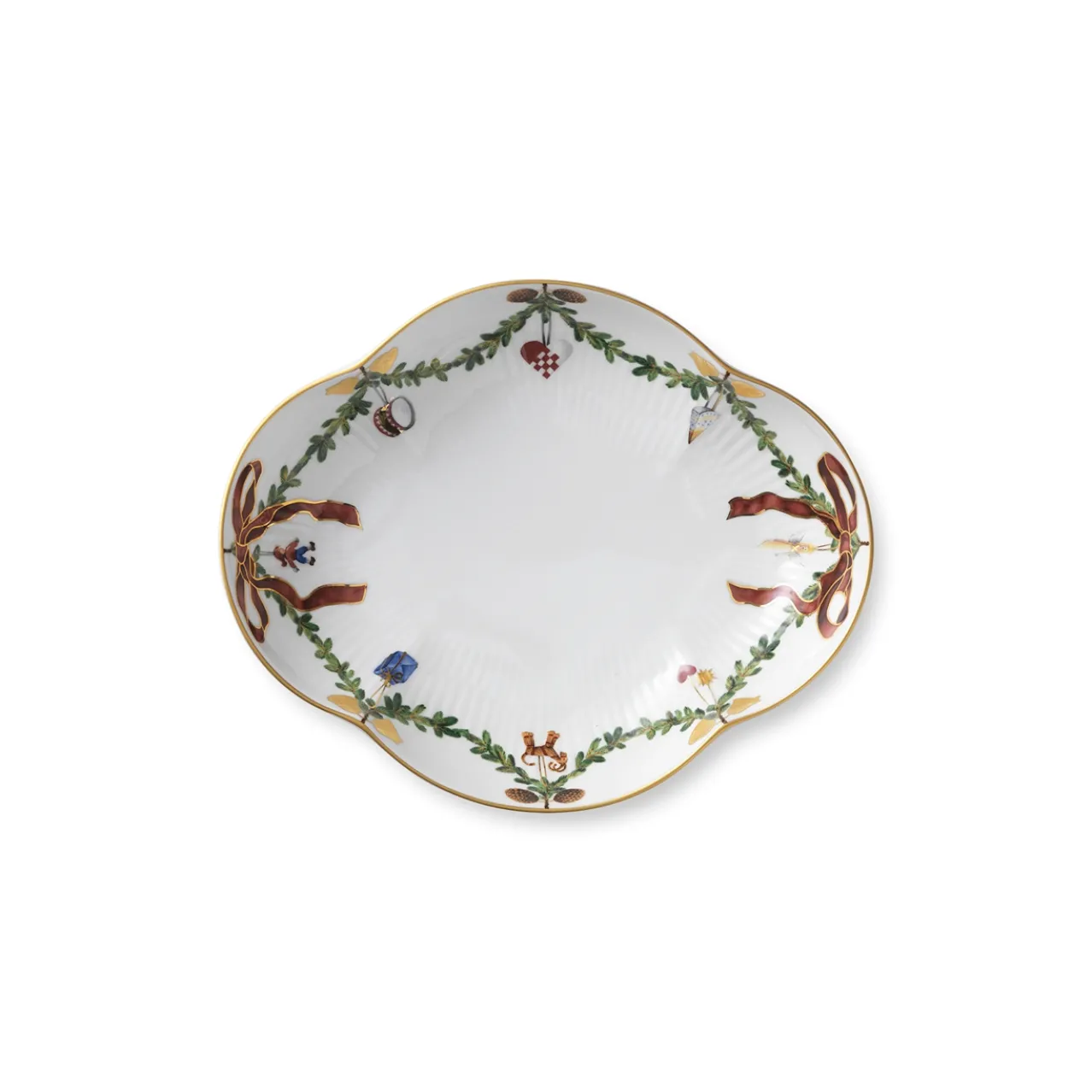 Star Fluted Christmas Dish, 22 cm