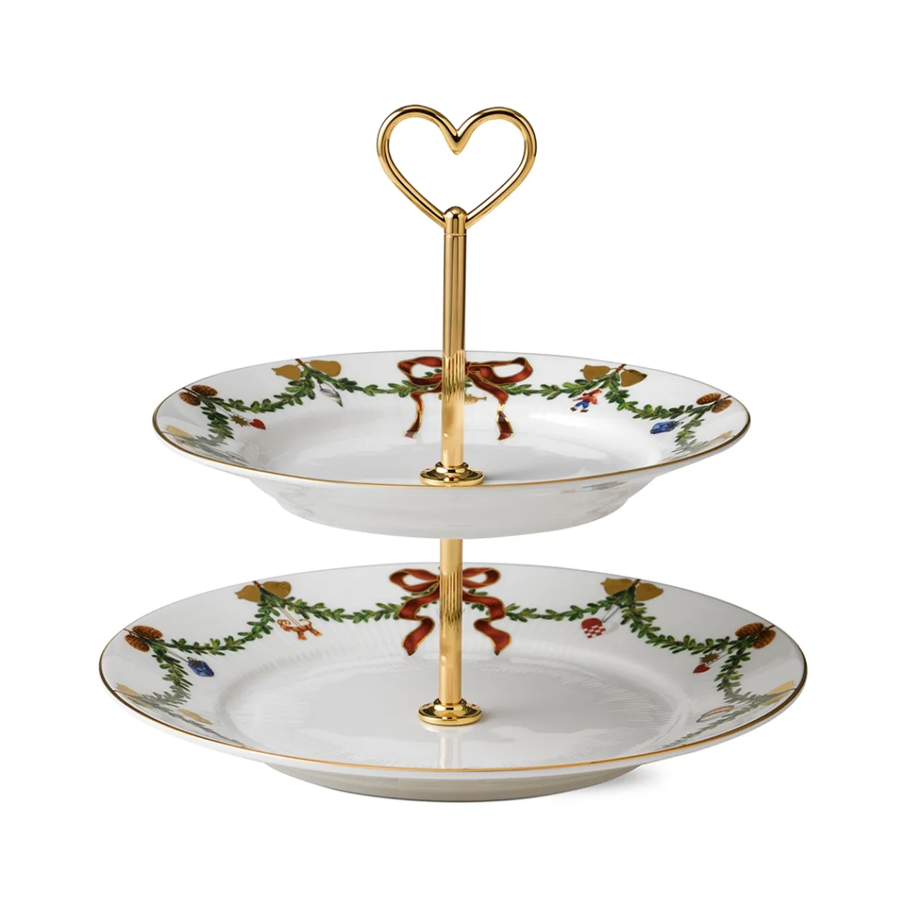 Star Fluted Christmas Étagère, 2 layers