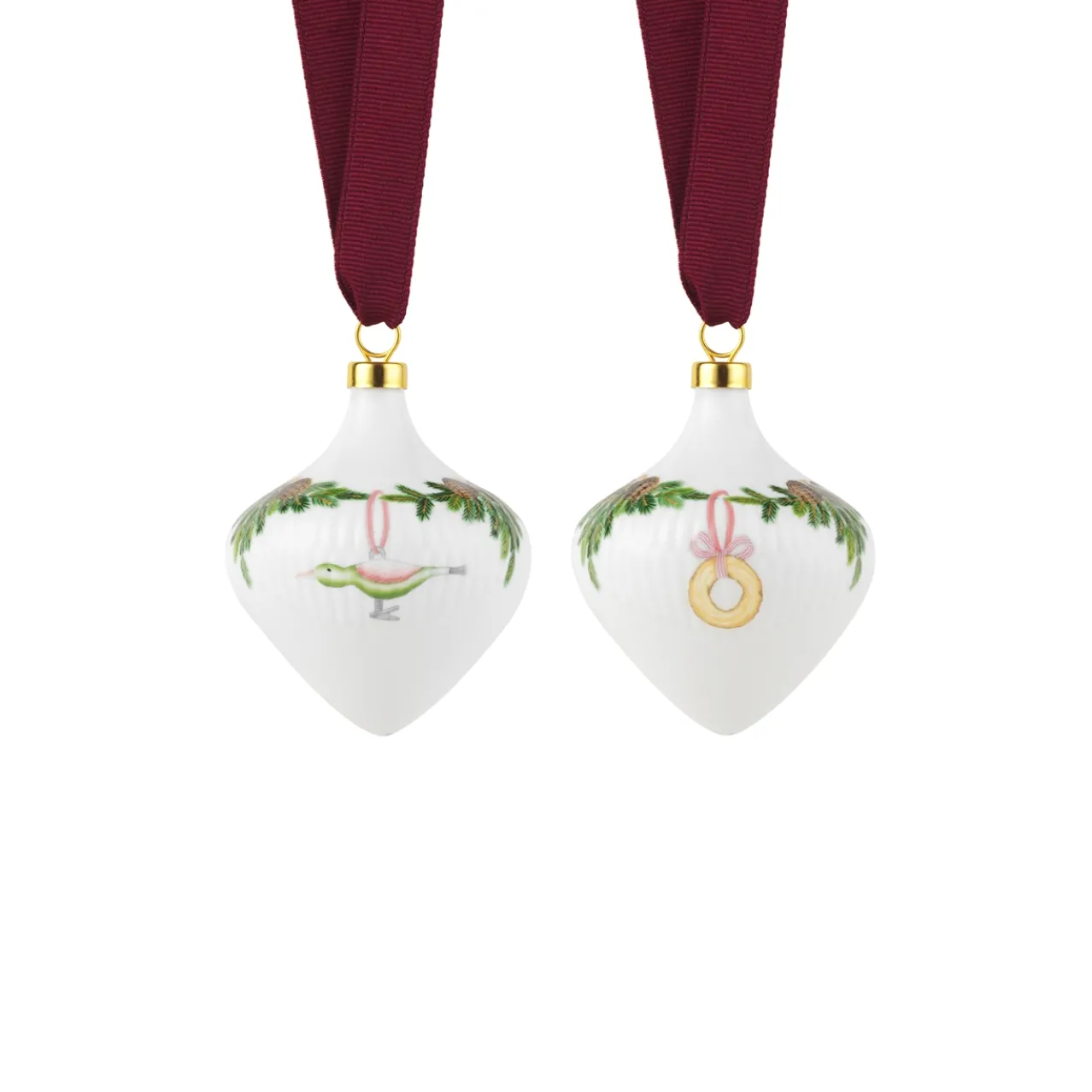 Star Fluted Christmas Ornament, 8.5 cm, 2 pcs