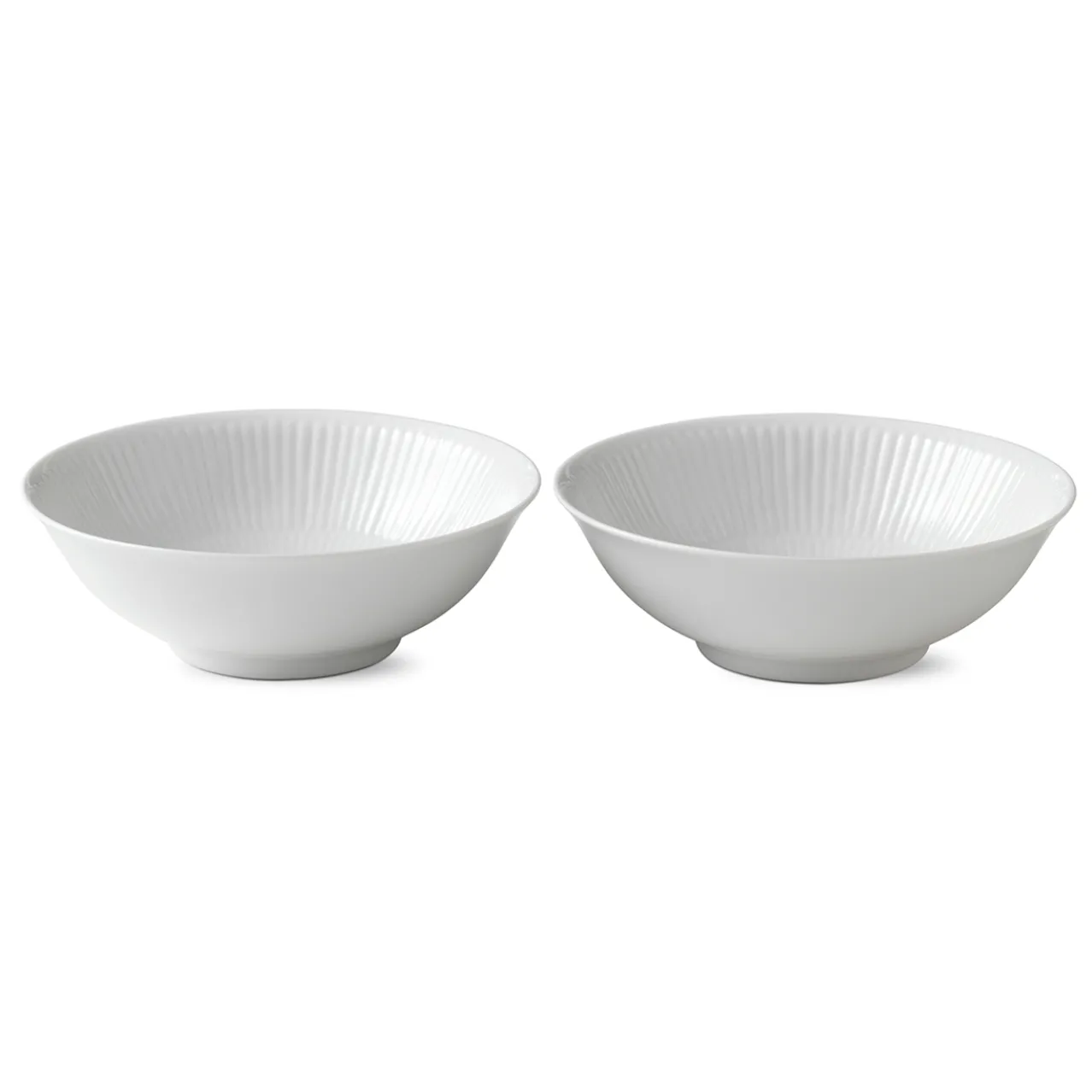 White Fluted Bowl, 35 cl, 2 pcs