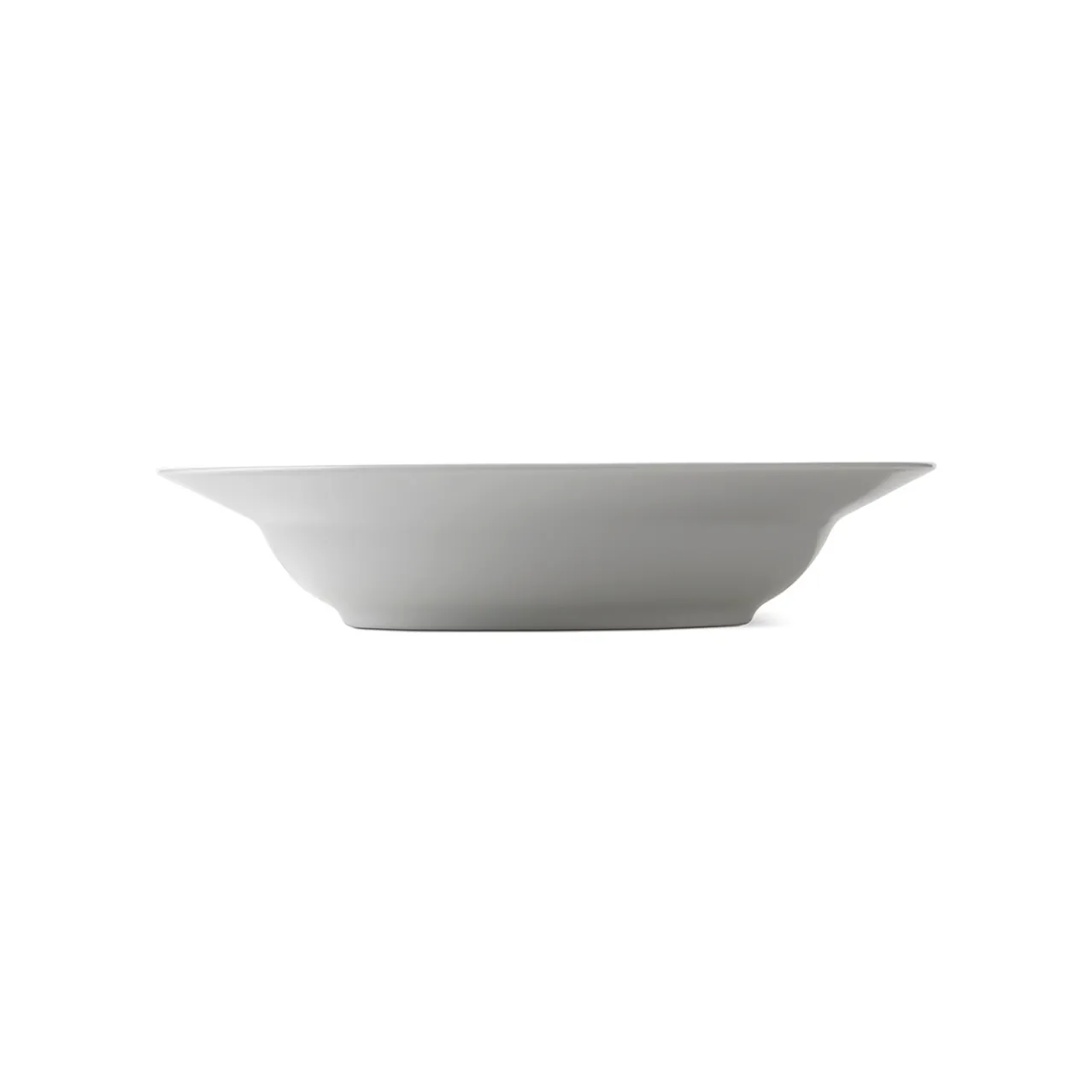 White Fluted Deep Plate, 21 cm