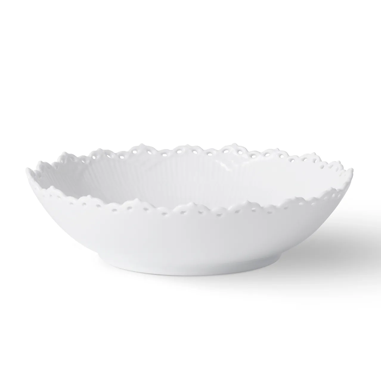White Fluted Full Lace Bowl, 140 cl