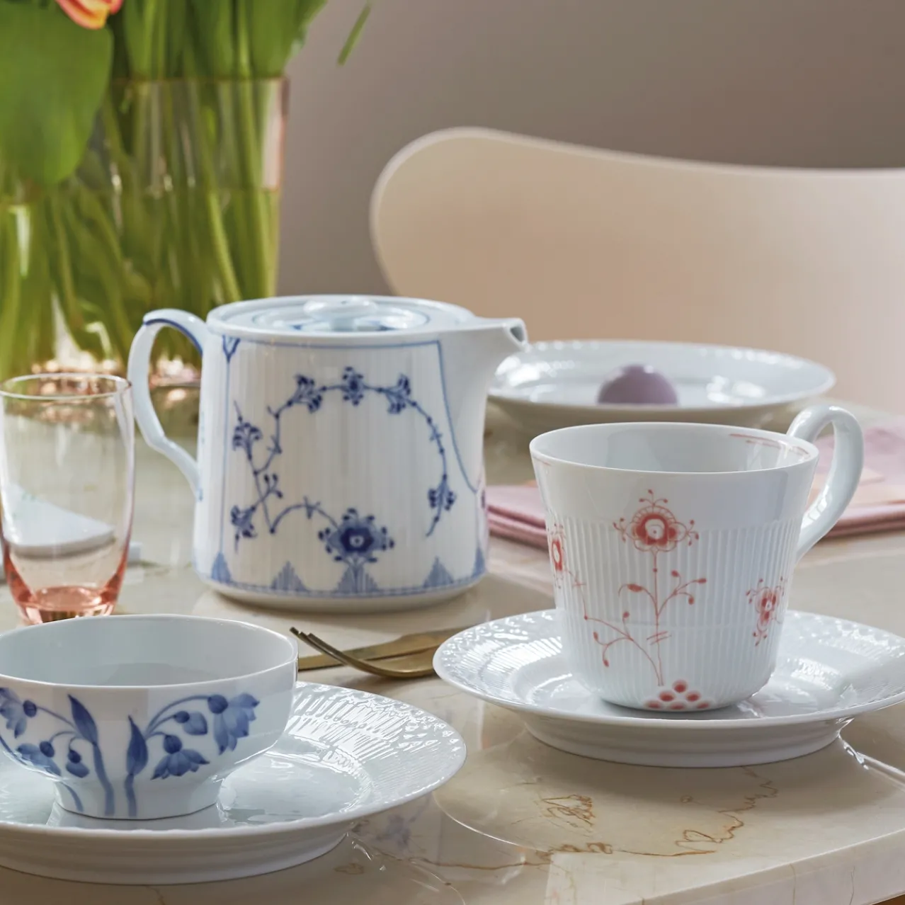 White Fluted Half Lace Plate, 17 cm