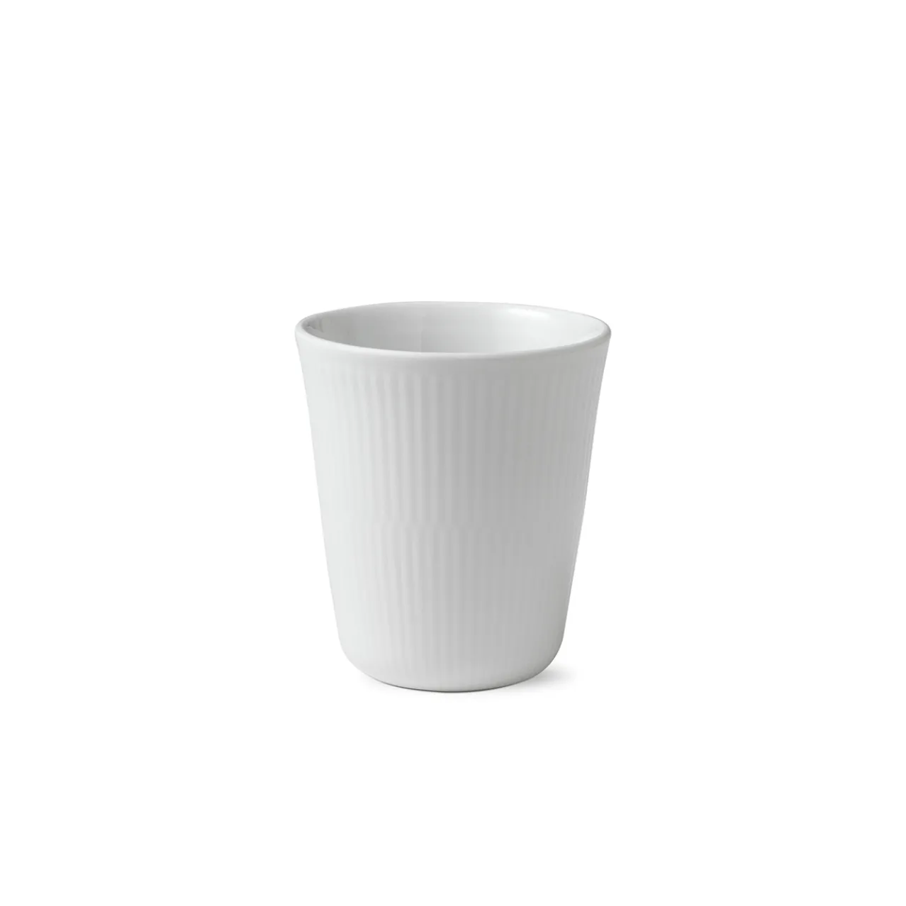 White Fluted Thermal Mug, 29 cl