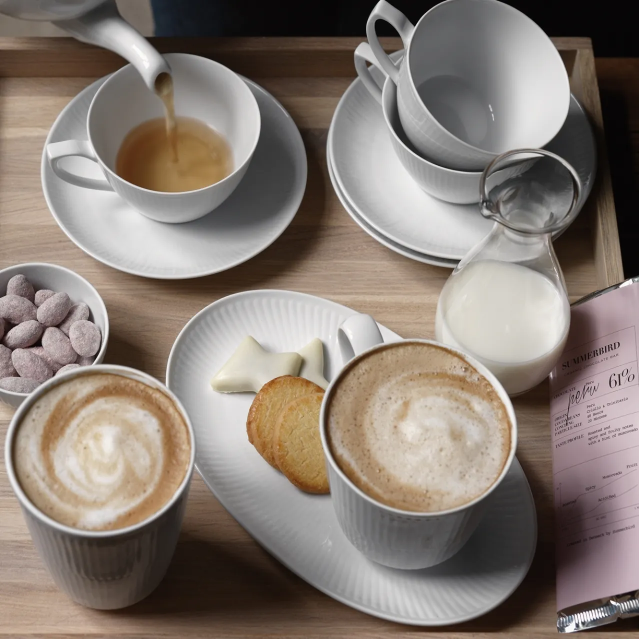 White Fluted Thermal Mug, 29 cl